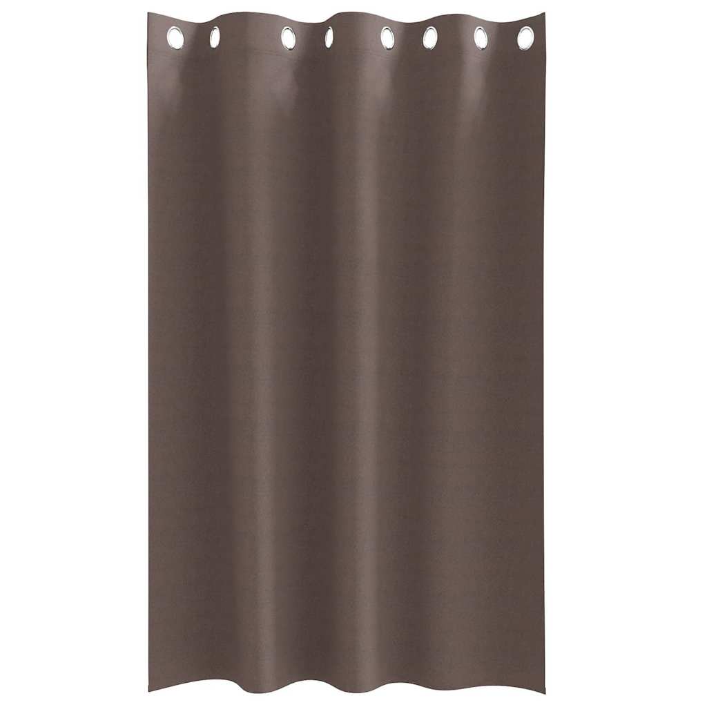 Blackout Curtains with Rings 2 pcs Dark Brown 175 x 140 cm