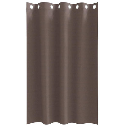 Blackout Curtains with Rings 2 pcs Dark Brown 175 x 140 cm