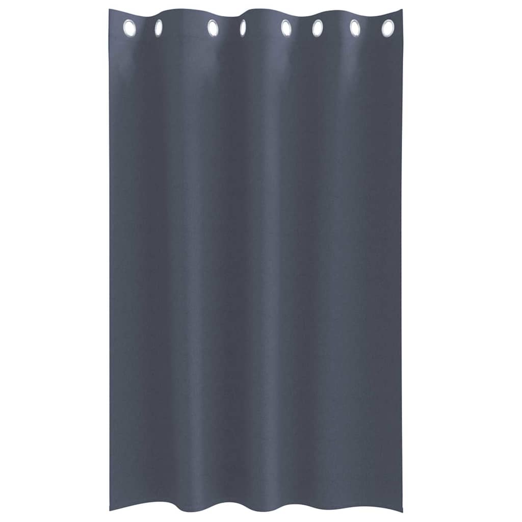 Blackout Curtains with Rings 2 pcs Anthracite 175 x 140 cm