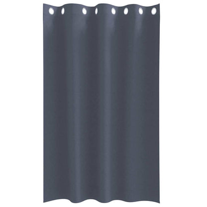 Blackout Curtains with Rings 2 pcs Anthracite 175 x 140 cm