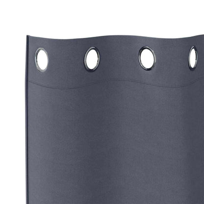 Blackout Curtains with Rings 2 pcs Anthracite 260 x 140 cm