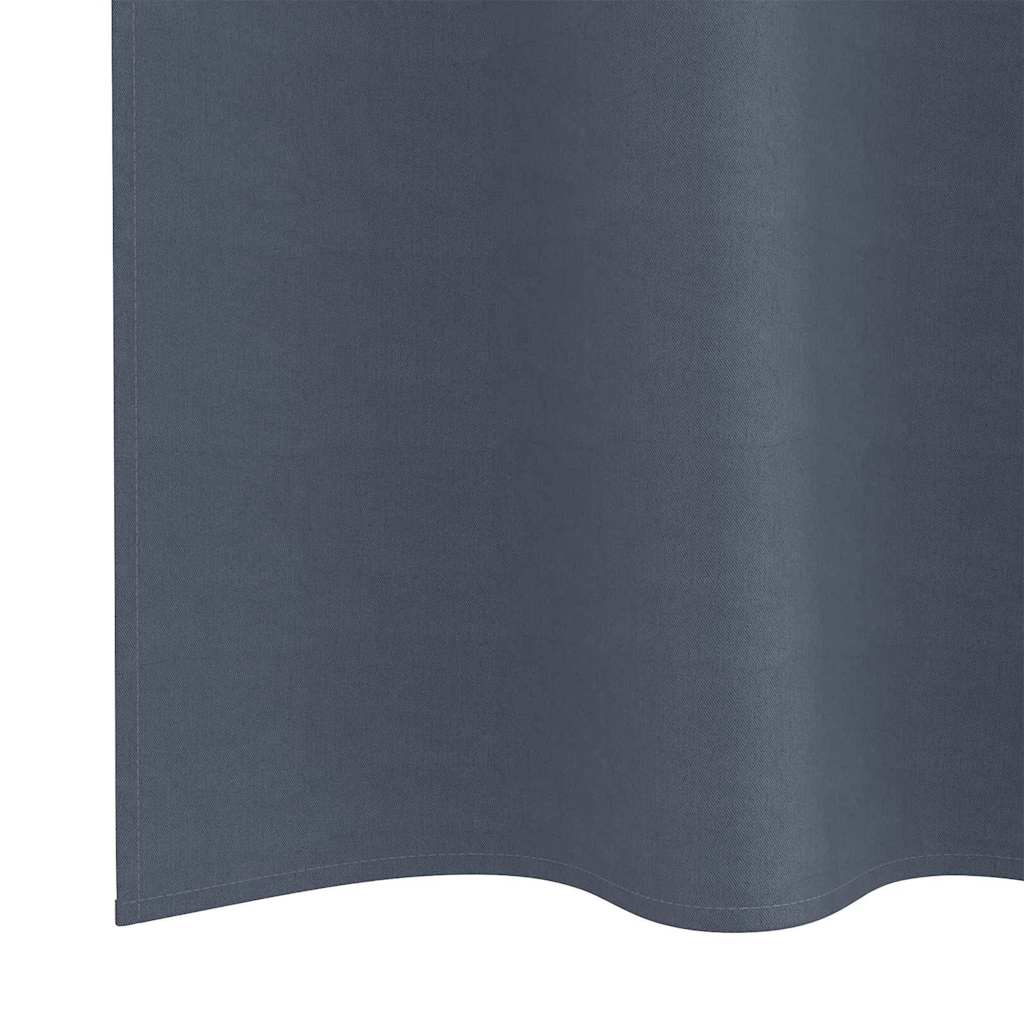 Blackout Curtains with Rings 2 pcs Anthracite 260 x 140 cm