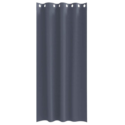 Blackout Curtains with Rings 2 pcs Anthracite 260 x 140 cm