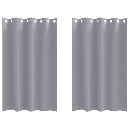 Blackout Curtains with Rings 2 pcs Light Grey 175 x 140 cm