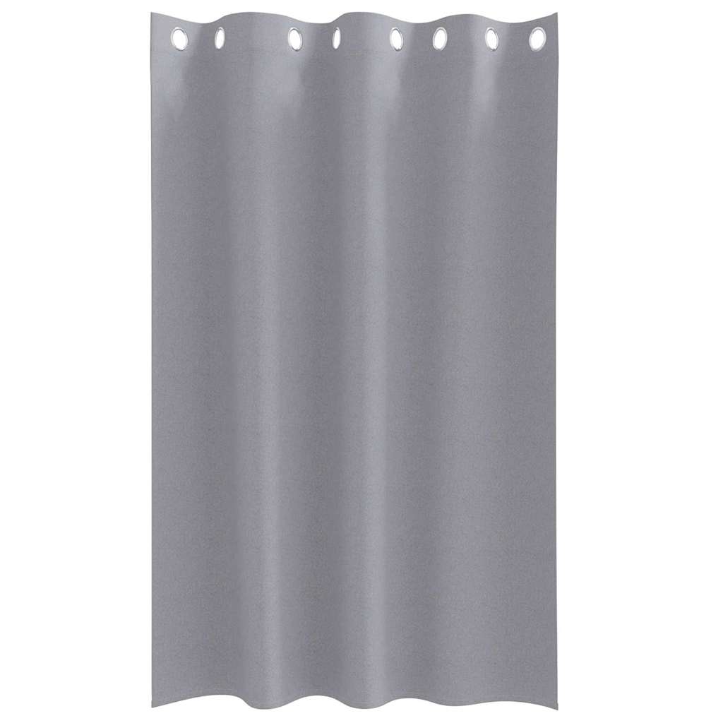 Blackout Curtains with Rings 2 pcs Light Grey 175 x 140 cm