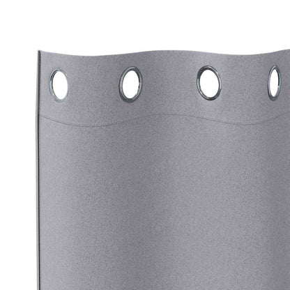 Blackout Curtains with Rings 2 pcs Light Grey 225 x 140 cm