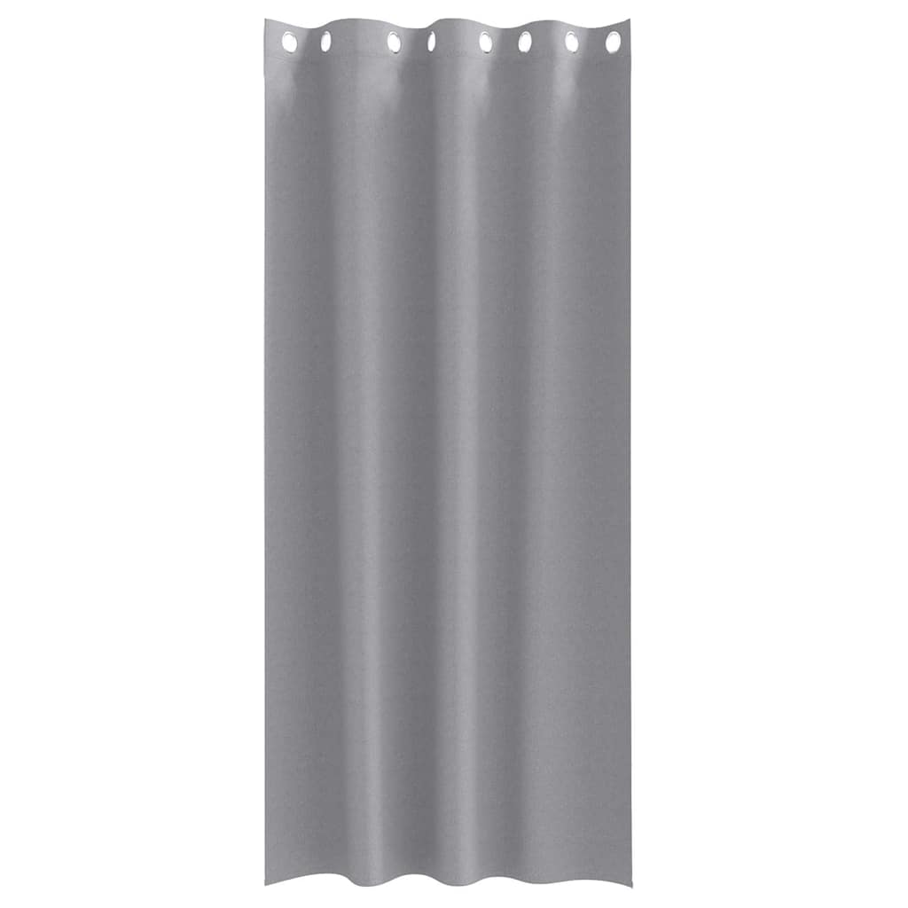 Blackout Curtains with Rings 2 pcs Light Grey 225 x 140 cm