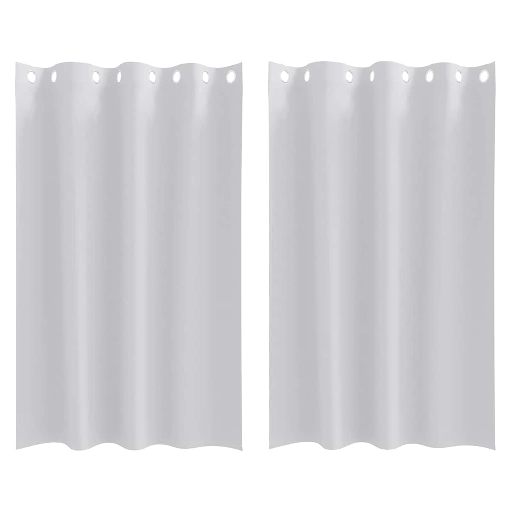 Blackout Curtains with Rings 2 pcs Pale Grey 175 x 140 cm
