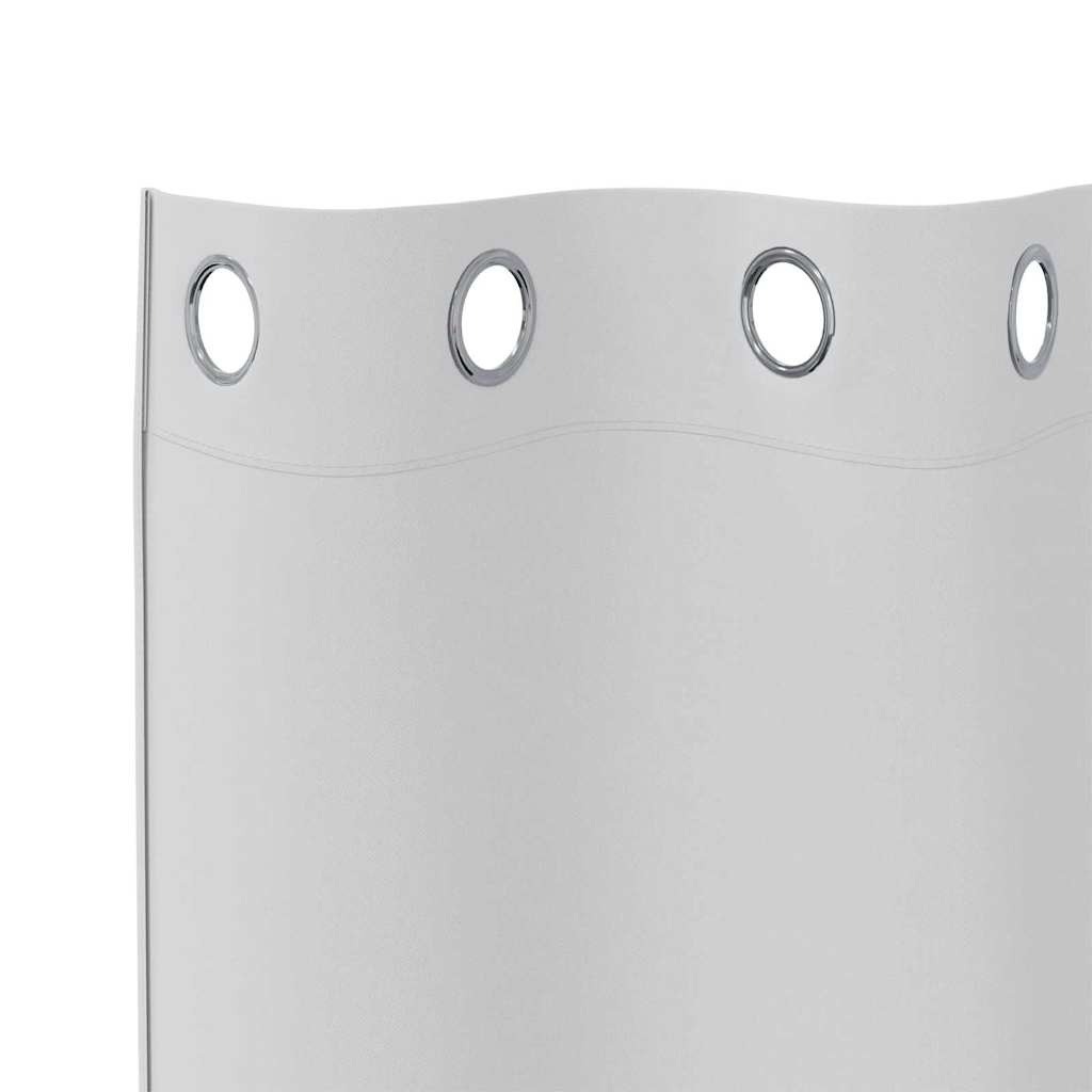 Blackout Curtains with Rings 2 pcs Pale Grey 260 x 140 cm