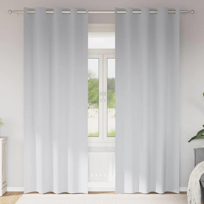 Blackout Curtains with Rings 2 pcs Pale Grey 260 x 140 cm