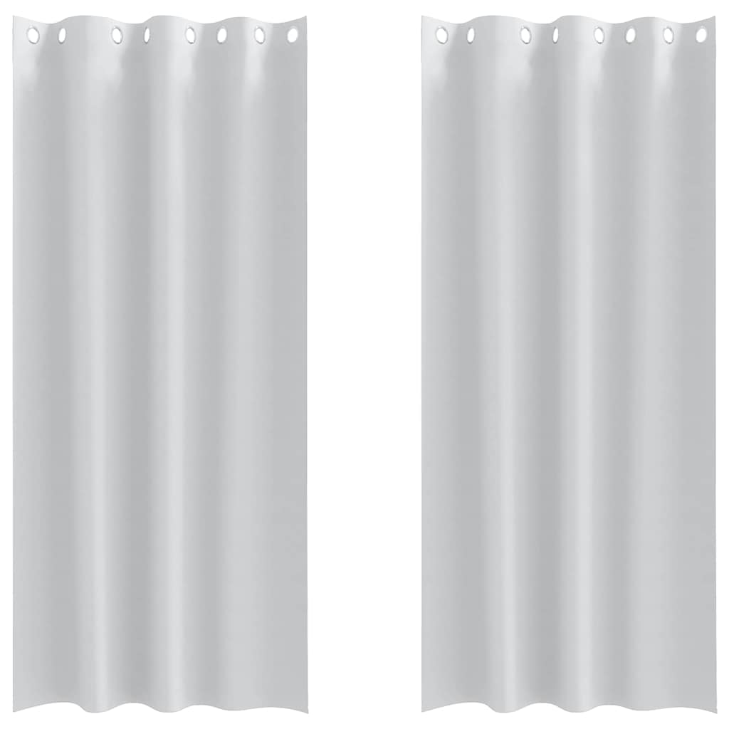 Blackout Curtains with Rings 2 pcs Pale Grey 260 x 140 cm