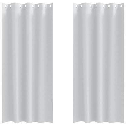 Blackout Curtains with Rings 2 pcs Pale Grey 260 x 140 cm