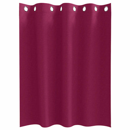Blackout Curtains with Rings 2 pcs Wine Red 140 x 140 cm