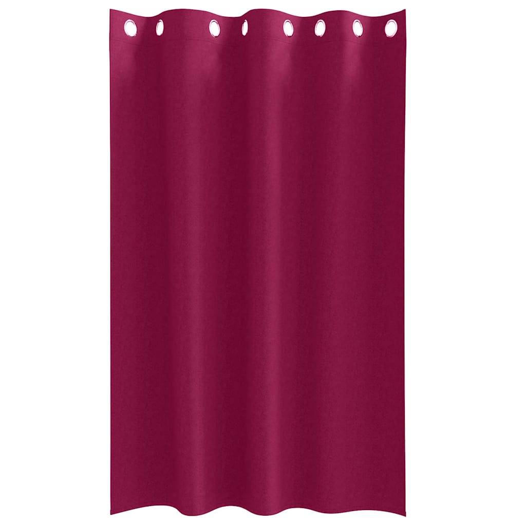 Blackout Curtains with Rings 2 pcs Wine Red 175 x 140 cm