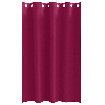 Blackout Curtains with Rings 2 pcs Wine Red 175 x 140 cm