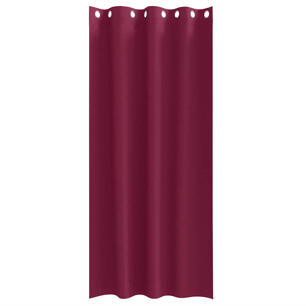 Blackout Curtains with Rings 2 pcs Wine Red 260 x 140 cm