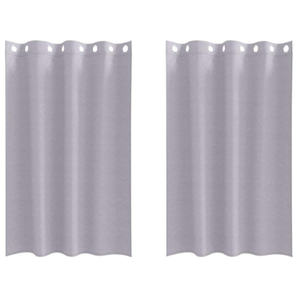 Blackout Curtains with Rings 2 pcs Metal Grey 175 x 140 cm