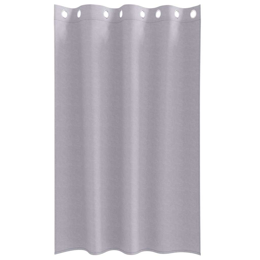 Blackout Curtains with Rings 2 pcs Metal Grey 175 x 140 cm