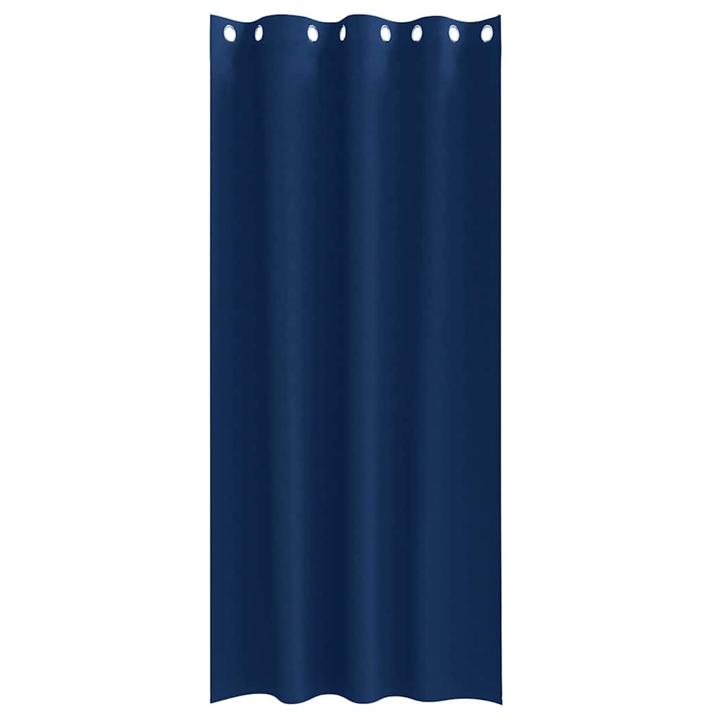 Blackout Curtains with Rings 2 pcs Dark Blue 245 x 140 cm
