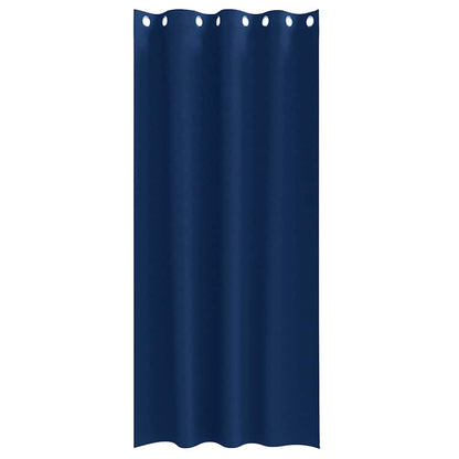 Blackout Curtains with Rings 2 pcs Dark Blue 245 x 140 cm