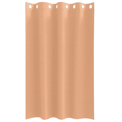 Blackout Curtains with Rings 2 pcs Light Brown 175 x 140 cm