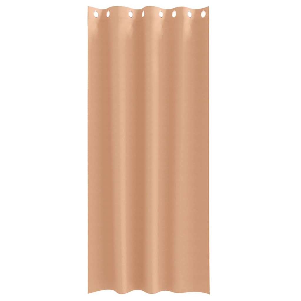 Blackout Curtains with Rings 2 pcs Light Brown 245 x 140 cm