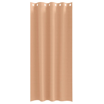Blackout Curtains with Rings 2 pcs Light Brown 245 x 140 cm
