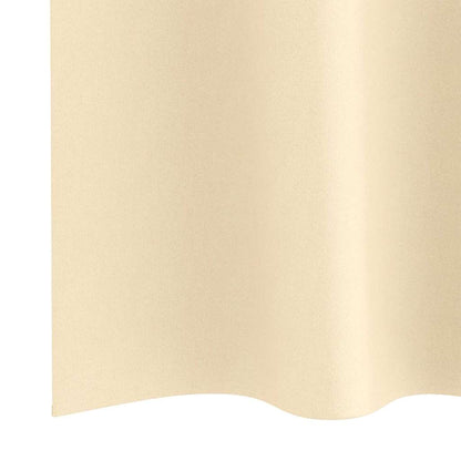 Blackout Curtains with Rings 2 pcs Cream 140 x 140 cm Polyester