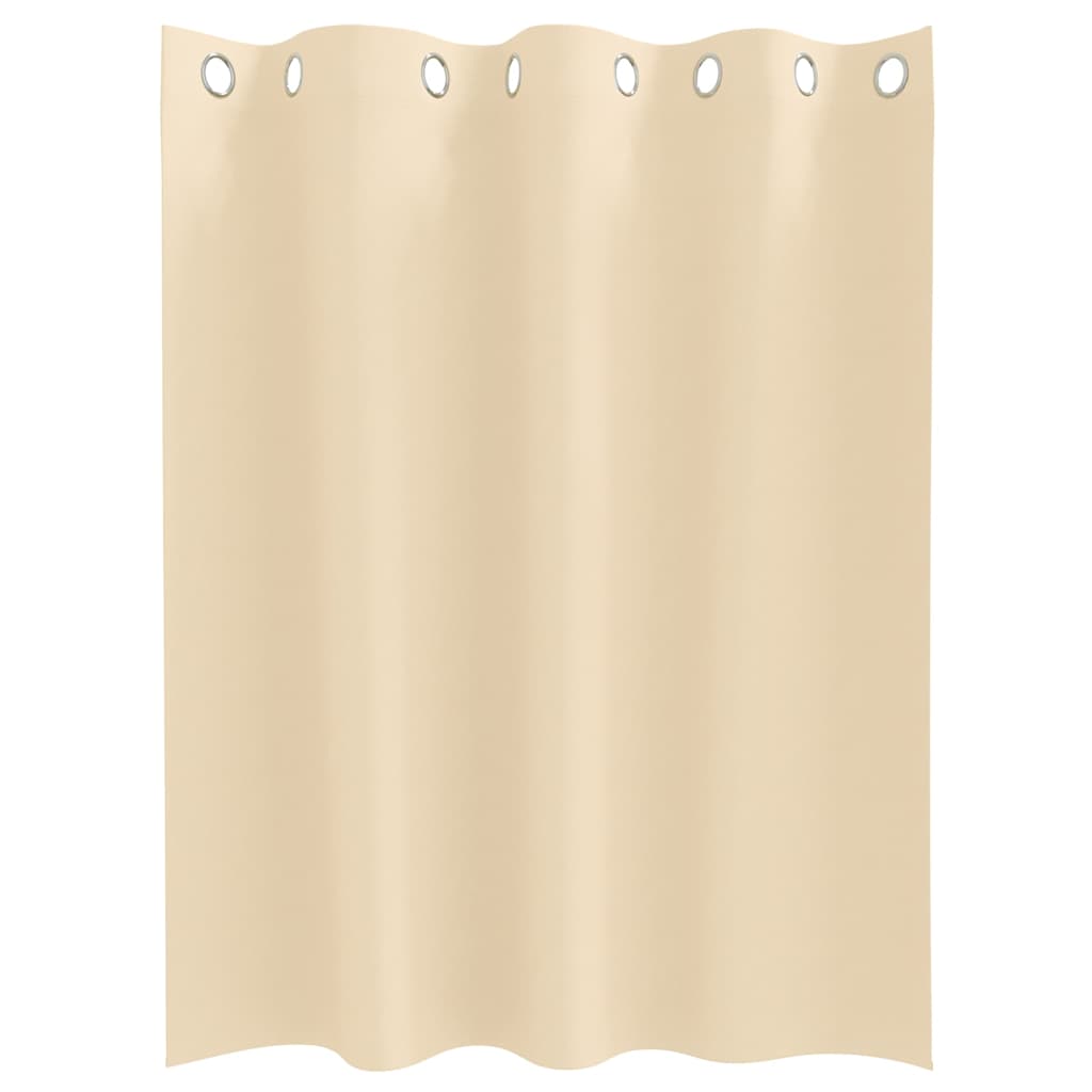 Blackout Curtains with Rings 2 pcs Cream 140 x 140 cm Polyester