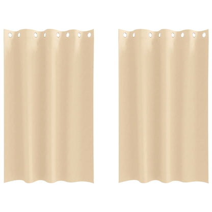 Blackout Curtains with Rings 2 pcs Cream 175 x 140 cm Polyester