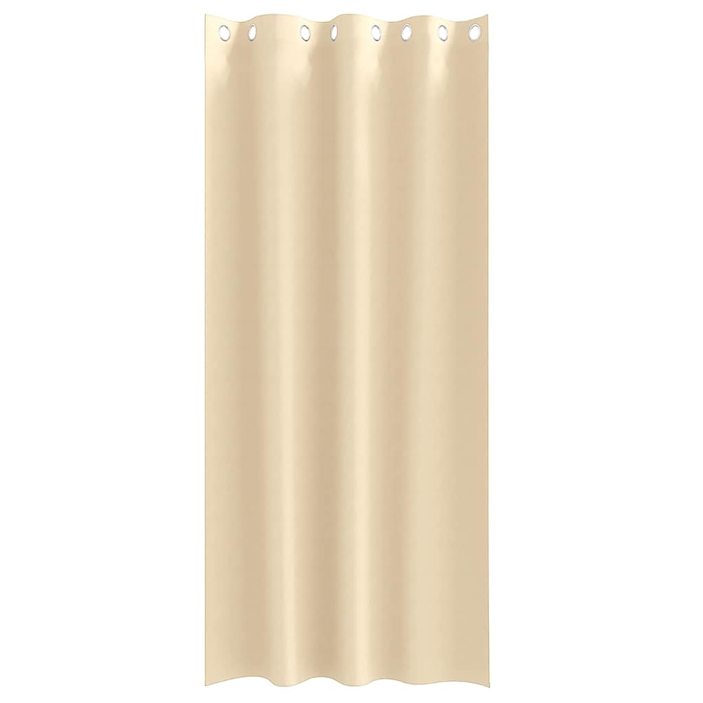 Blackout Curtains with Rings 2 pcs Cream 245 x 140 cm Polyester