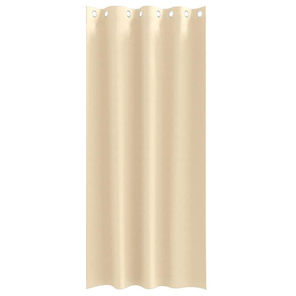 Blackout Curtains with Rings 2 pcs Cream 245 x 140 cm Polyester