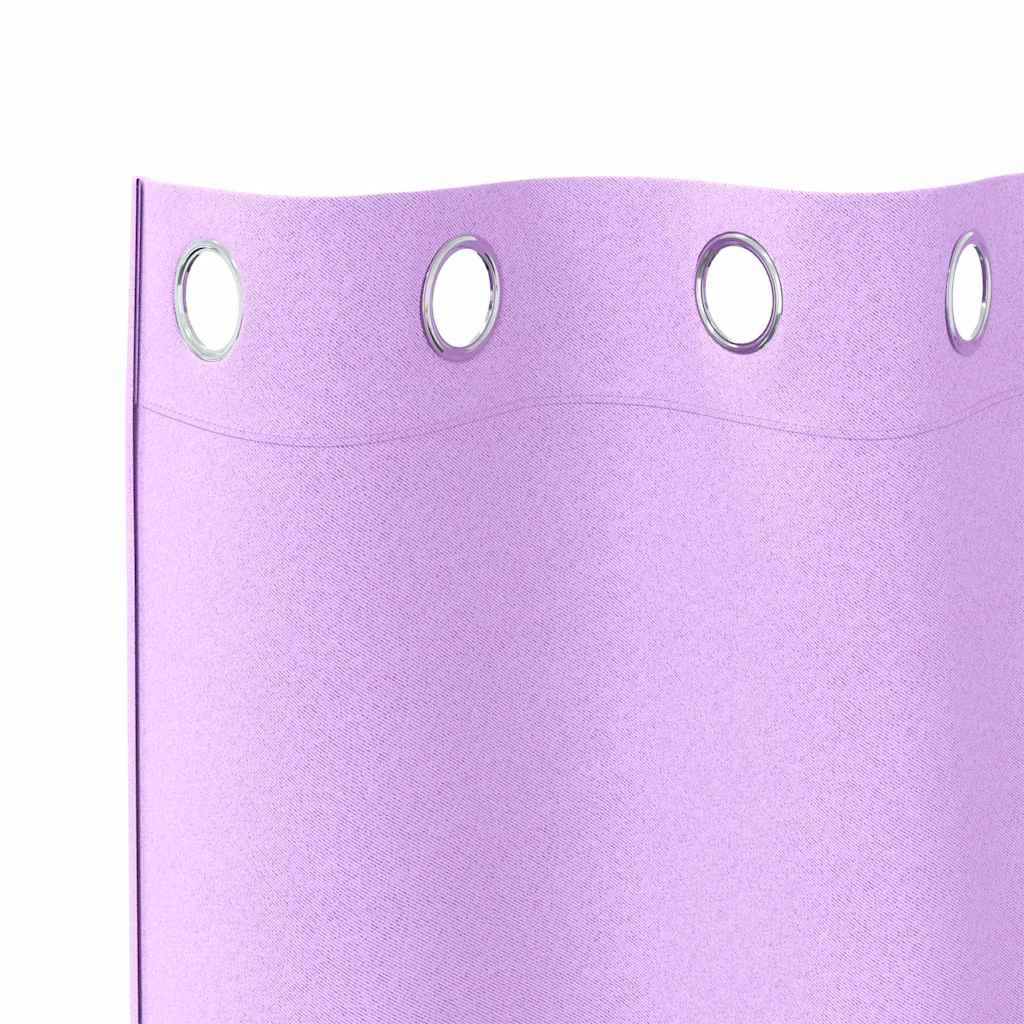 Blackout Curtains with Rings 2 pcs Purple 140 x 140 cm