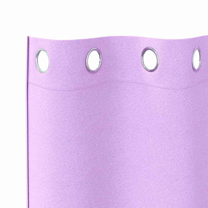 Blackout Curtains with Rings 2 pcs Purple 140 x 140 cm