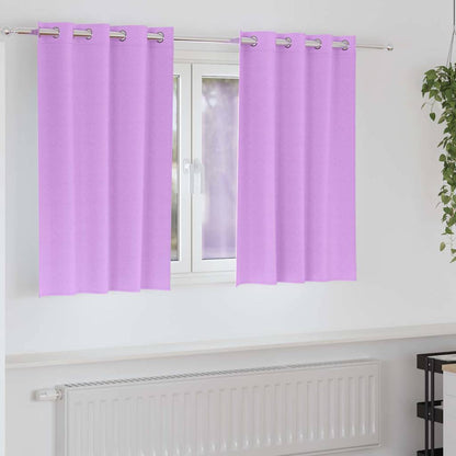 Blackout Curtains with Rings 2 pcs Purple 140 x 140 cm