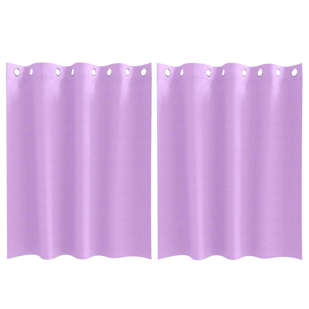 Blackout Curtains with Rings 2 pcs Purple 140 x 140 cm
