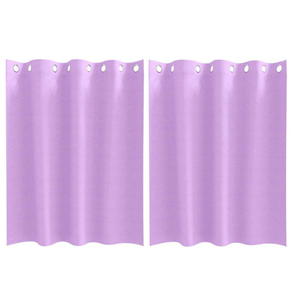 Blackout Curtains with Rings 2 pcs Purple 140 x 140 cm