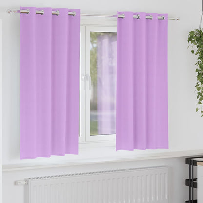 Blackout Curtains with Rings 2 pcs Purple 175 x 140 cm