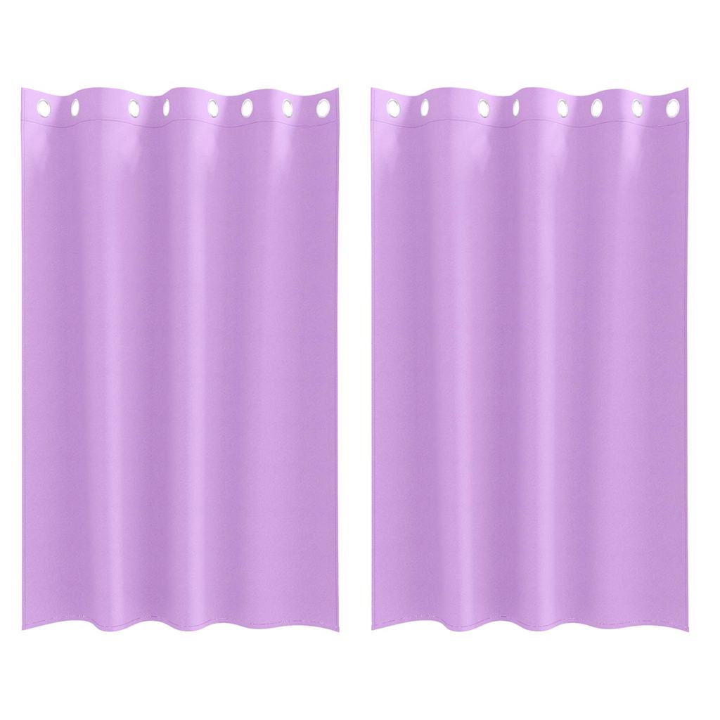 Blackout Curtains with Rings 2 pcs Purple 175 x 140 cm