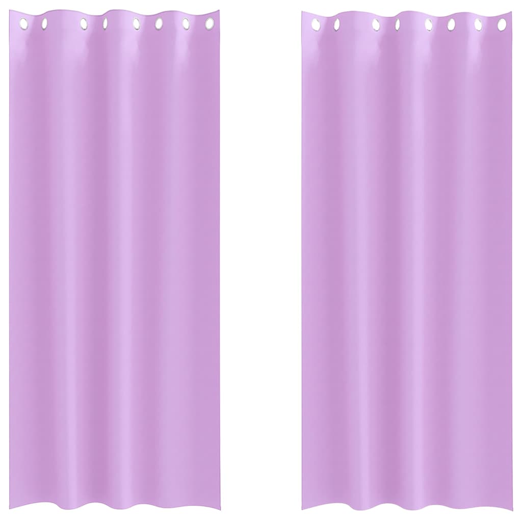 Blackout Curtains with Rings 2 pcs Purple 260 x 140 cm