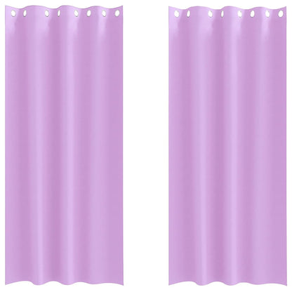 Blackout Curtains with Rings 2 pcs Purple 260 x 140 cm