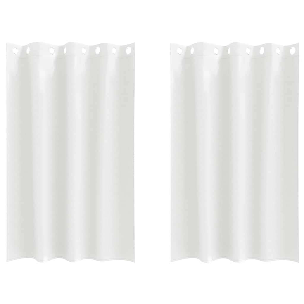 Blackout Curtains with Rings 2 pcs Pure White 175 x 140 cm