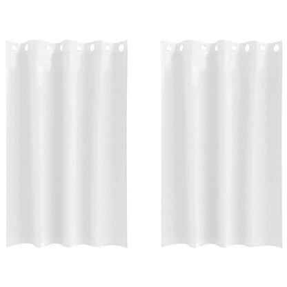 Blackout Curtains with Rings 2 pcs Pure White 175 x 140 cm