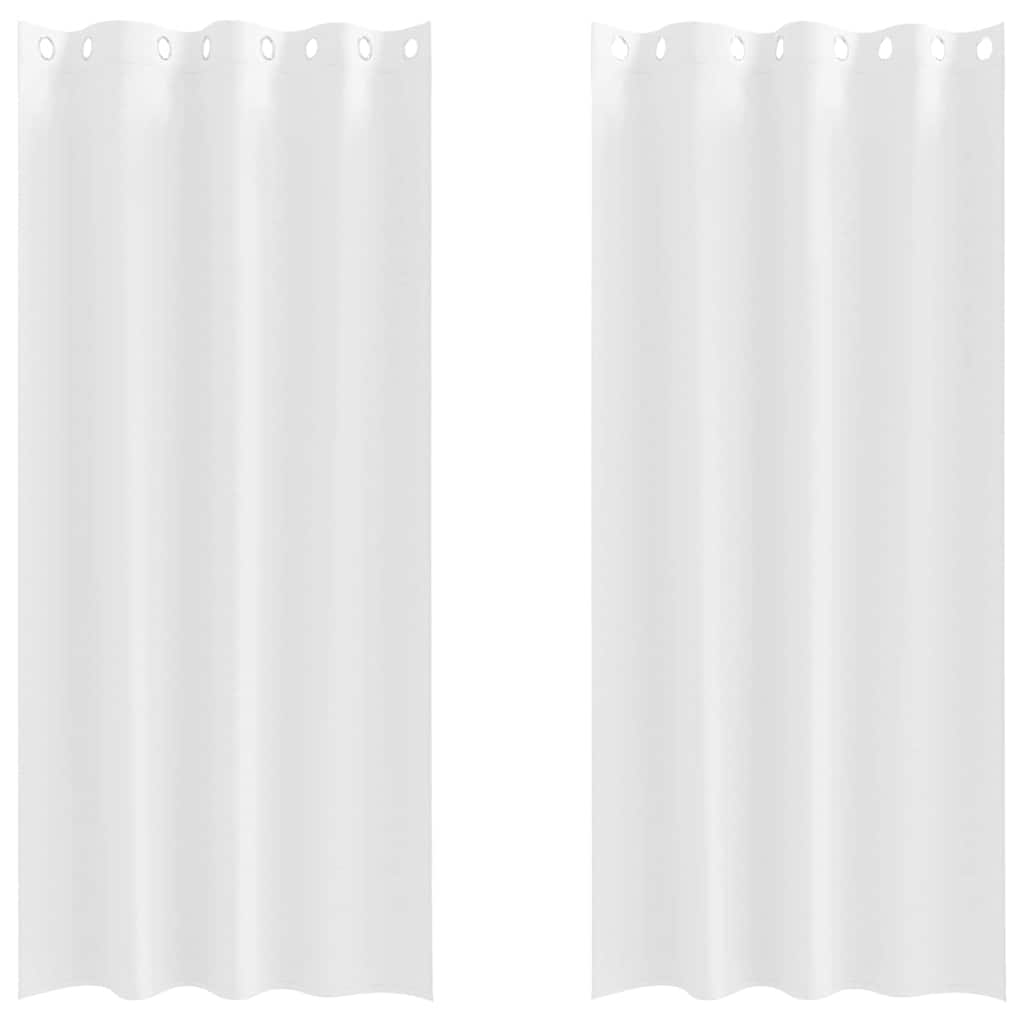 Blackout Curtains with Rings 2 pcs Pure White 245 x 140 cm
