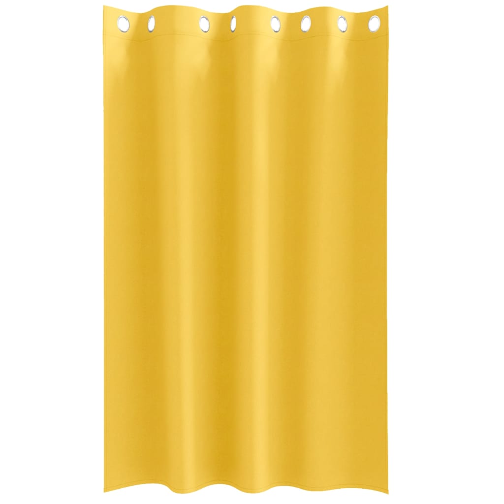 Blackout Curtains with Rings 2 pcs Mustard Yellow 175 x 140 cm