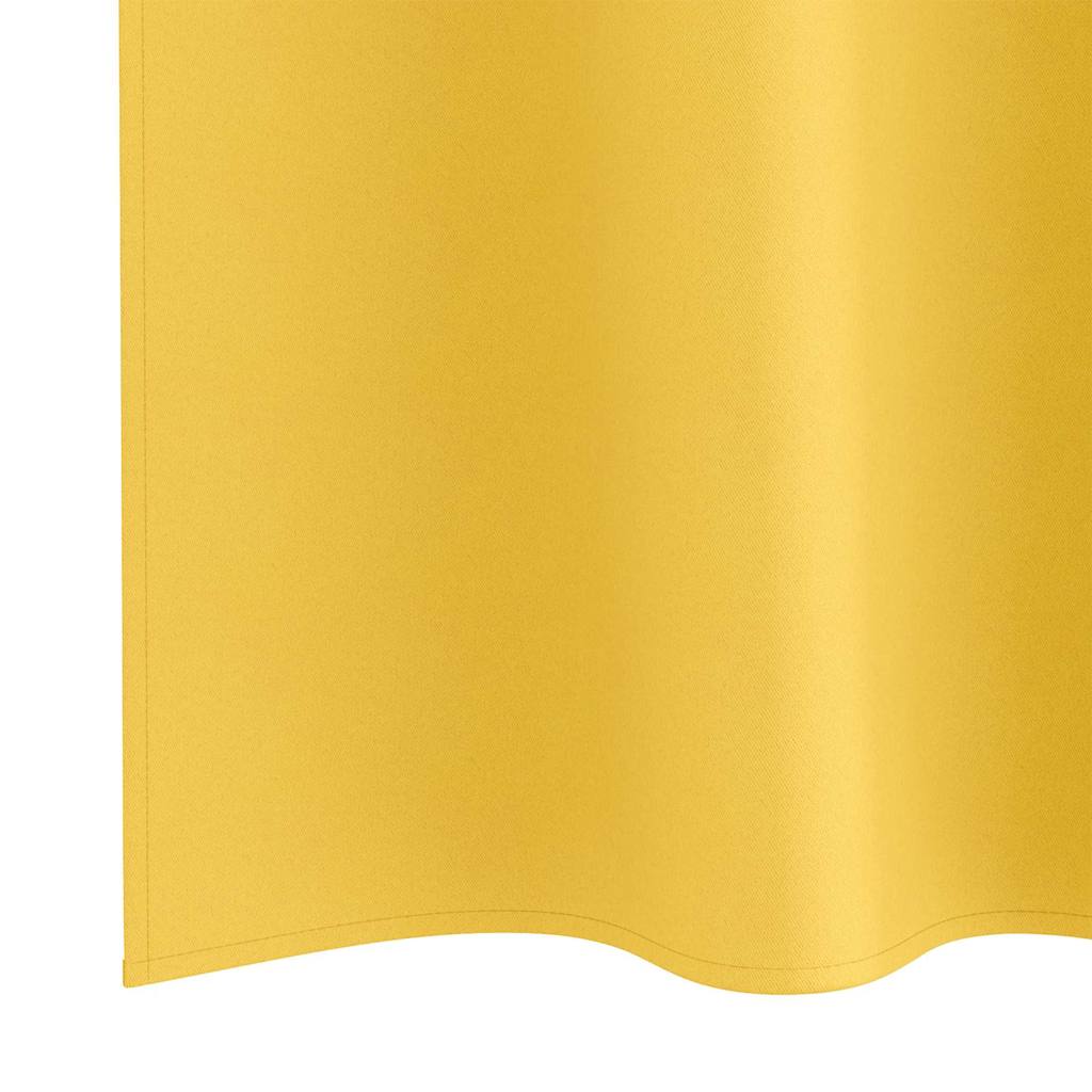 Blackout Curtains with Rings 2 pcs Mustard Yellow 225 x 140 cm