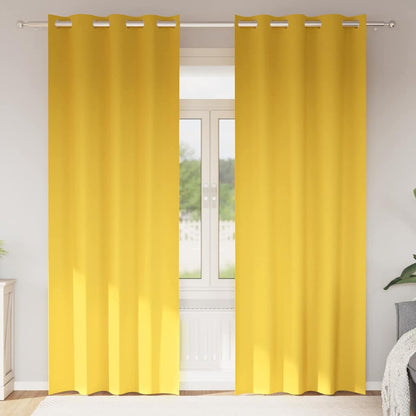 Blackout Curtains with Rings 2 pcs Mustard Yellow 225 x 140 cm