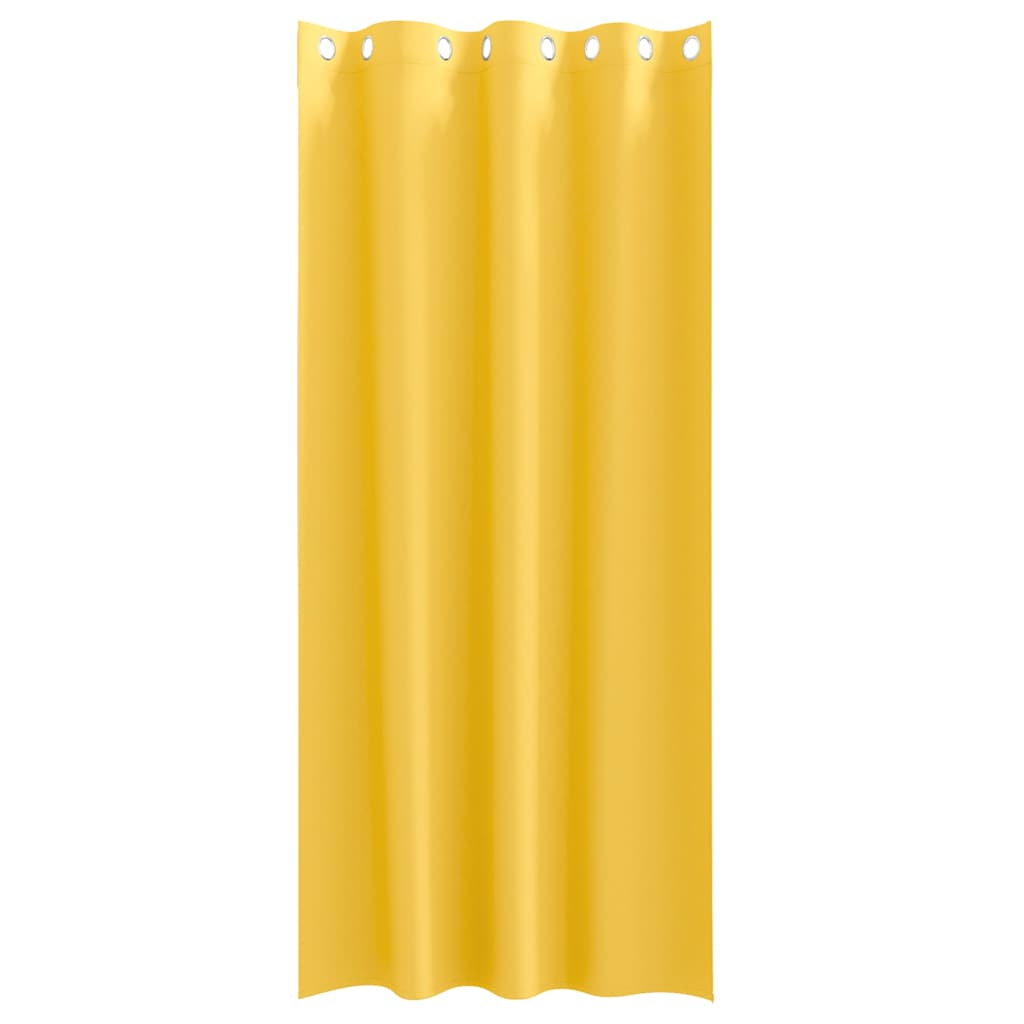 Blackout Curtains with Rings 2 pcs Mustard Yellow 225 x 140 cm
