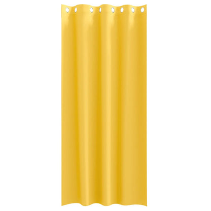 Blackout Curtains with Rings 2 pcs Mustard Yellow 225 x 140 cm