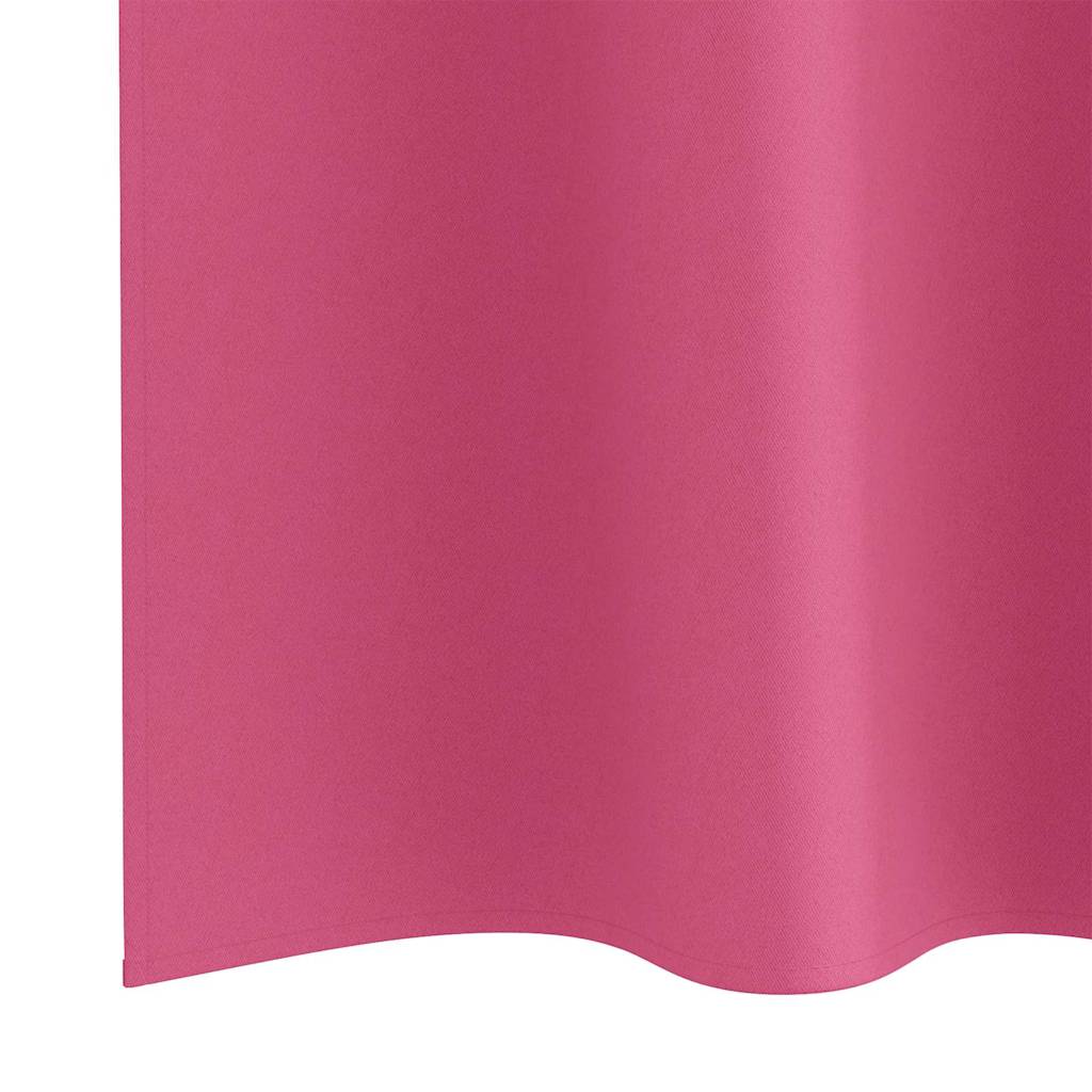 Blackout Curtains with Rings 2 pcs Bright Pink 245 x 140 cm